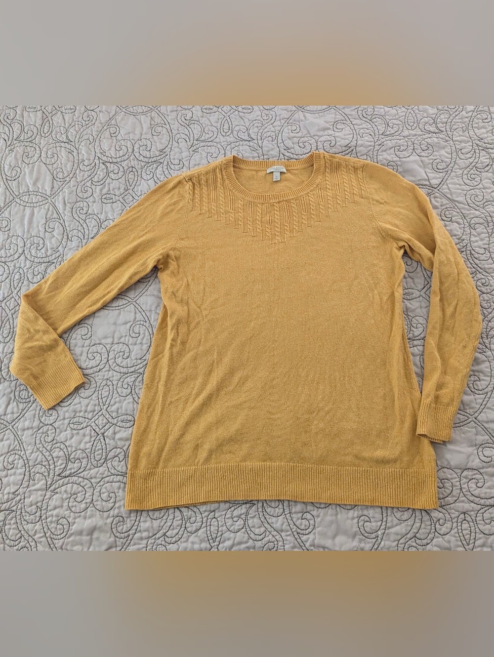 Talbots Cable Knit Yoke Sweater
